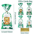 Nappe d'anniversaire animaux de la jungle, feuilles de palmier, nappe de fête d'anniversaire Safari dans la jungle, décoration pour enfants Wild One