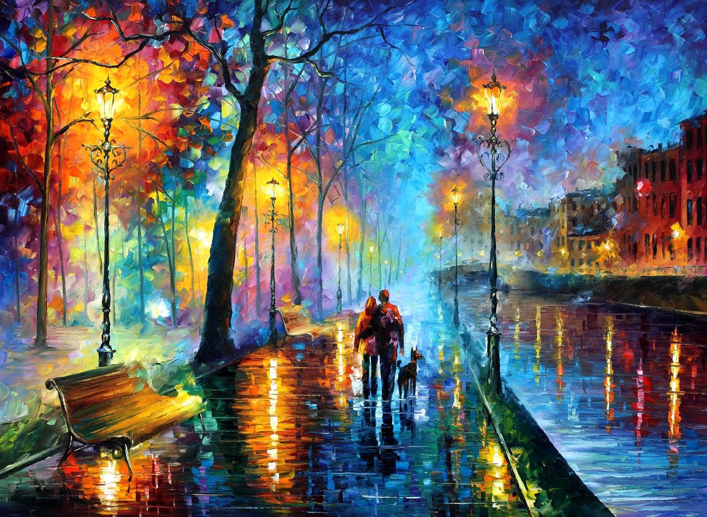 Paris In the Rain Canvas Paintings Landscape Posters and Prints Nordic Graffiti Wall Art Murals Pictures Living Room Decoration