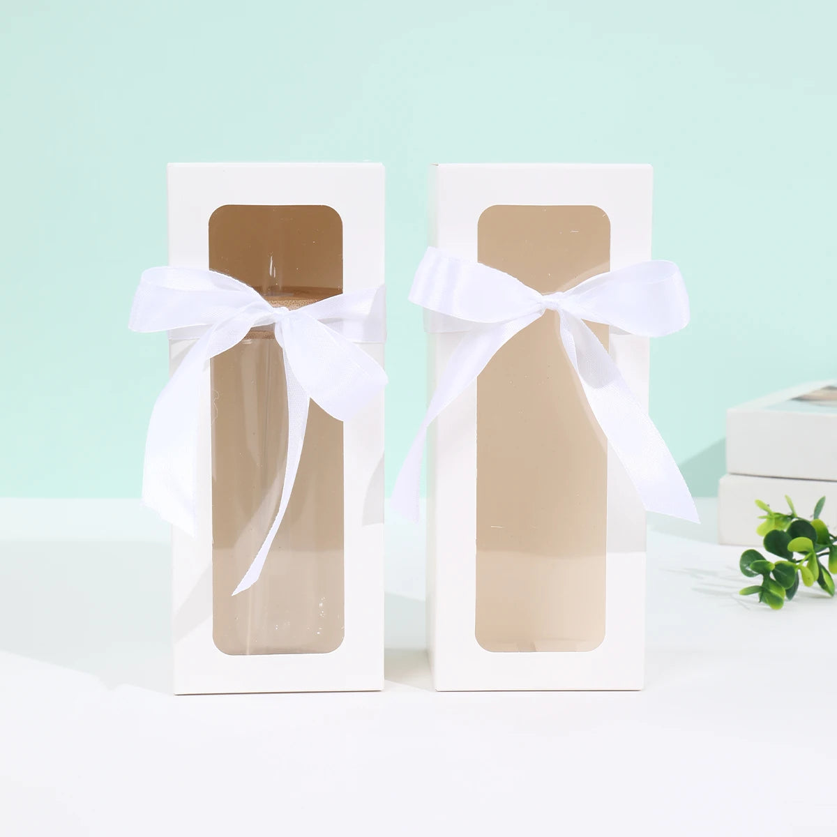10 boîtes cadeaux en verre blanc noir, laser argenté, boîtes d'affichage en verre, boîtes cadeaux transparentes, bocaux pour tasses d'eau, verre de sublimation