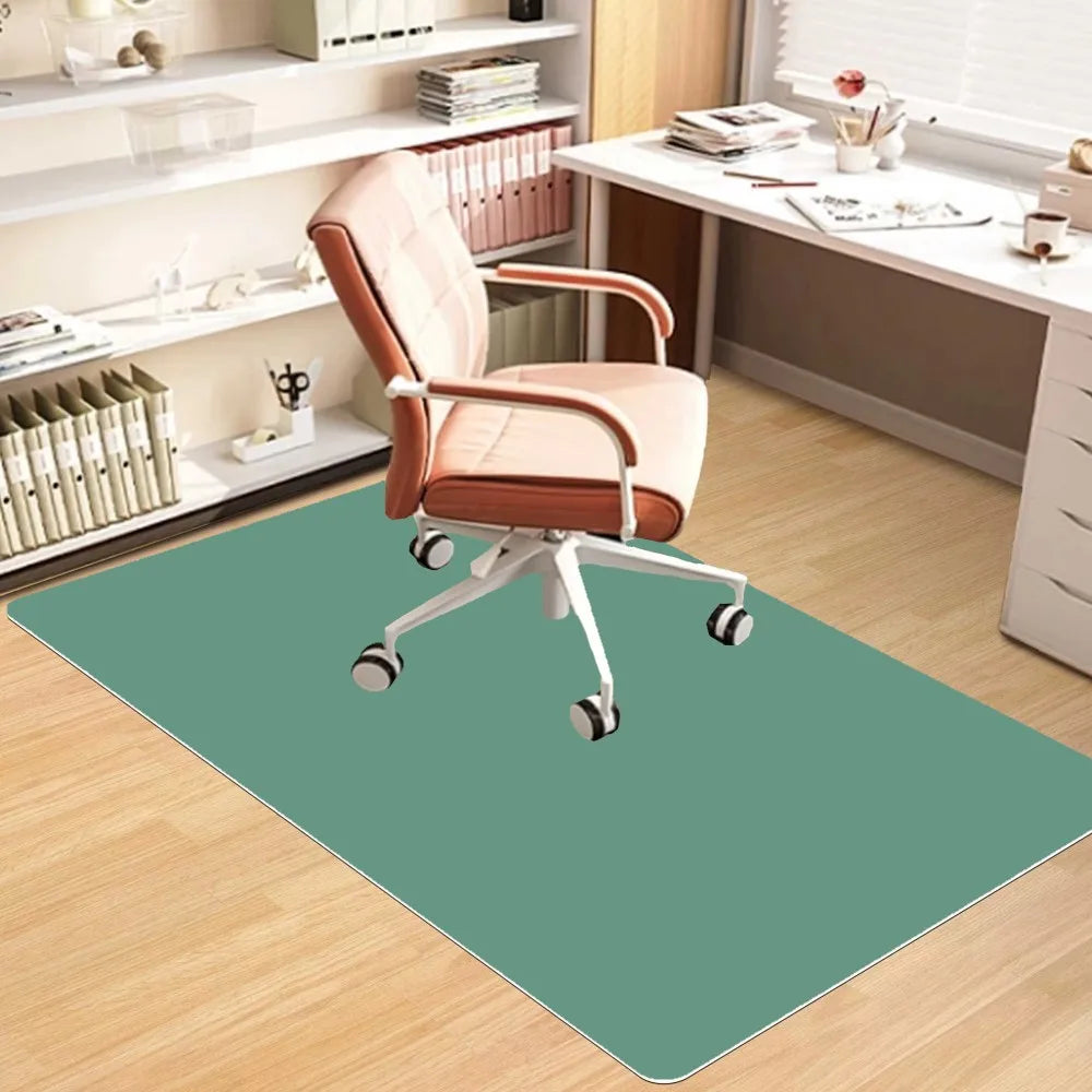 VIKAMA Alfombra de oficina de estilo escandinavo, silenciosa, resistente a las manchas, para silla de ruedas, estudio, oficina en casa, resistente al desgaste.