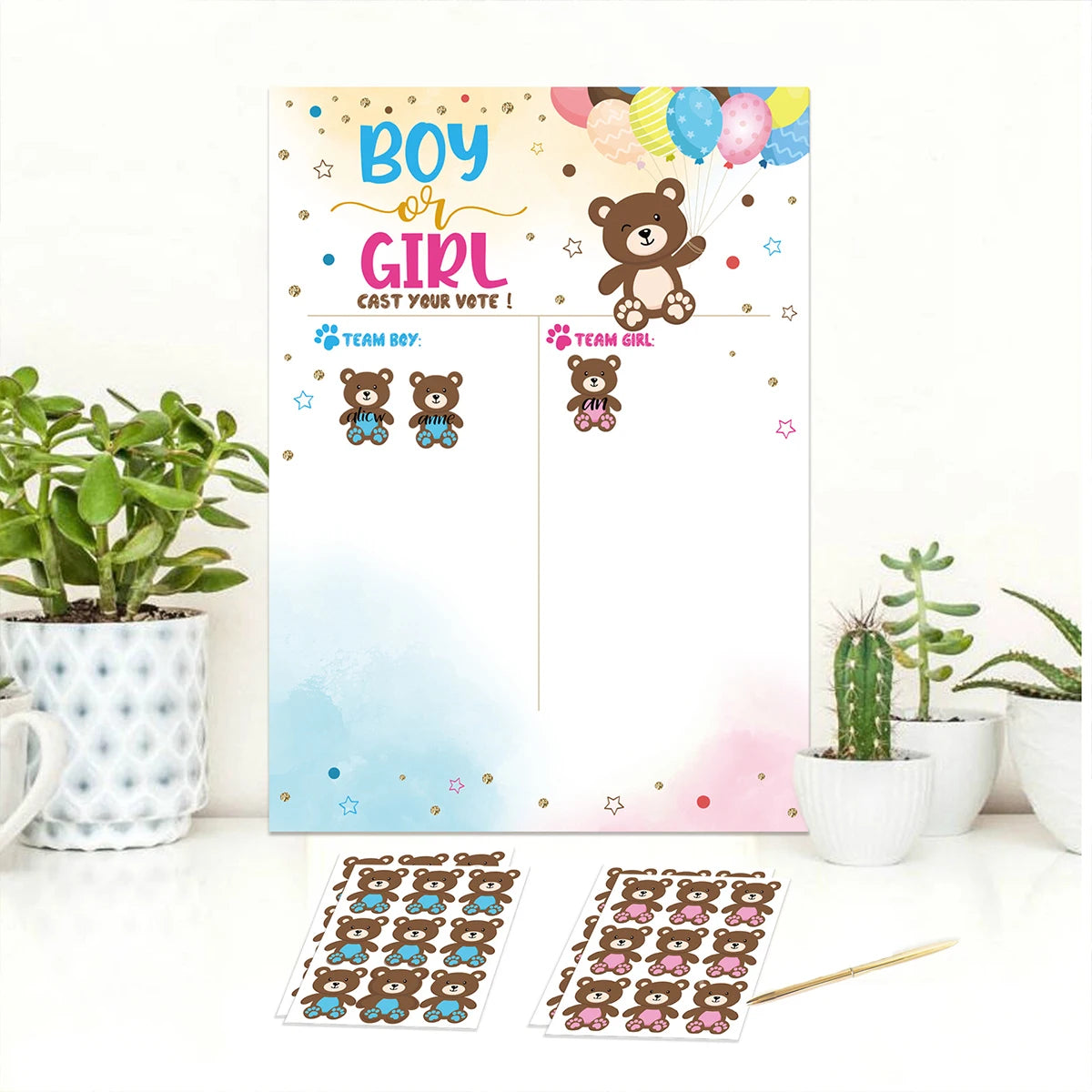 Mantel Desechable para Fiesta de Revelación de Género Niño o Niña Decoración Baby Shower Cubierta de Mesa para Recién Nacidos Artículos para Fiesta de Revelación de Género