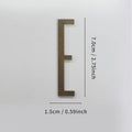 Bronze Self Adhesive House Number Metal English Alphabet Letters for Apartment Room Door Plate Table Mailbox Number Stickers 7cm