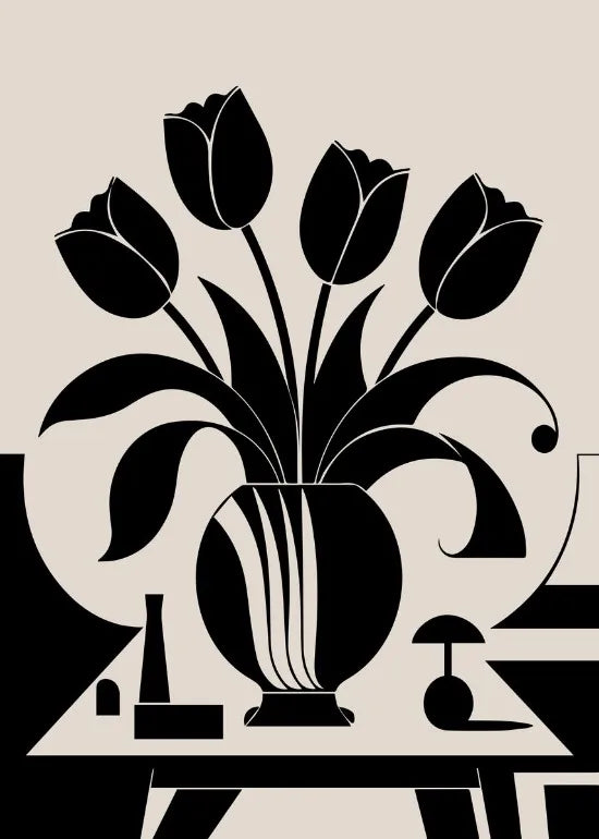 Abstract Floral Art Prints Poster Abstract Botanical Flowers Leaves Poster Canvas Painting Boho Home Room Aesthetic Wall Decor