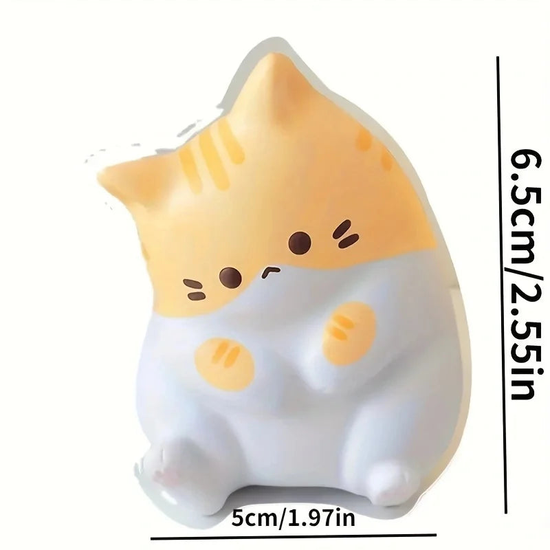 1 ud. adorables juguetes antiestrés de dibujos animados de gato para niños y adultos, bolas blandas de PU de rebote lento, juguetes Pop Fidget, regalos de Halloween y Navidad