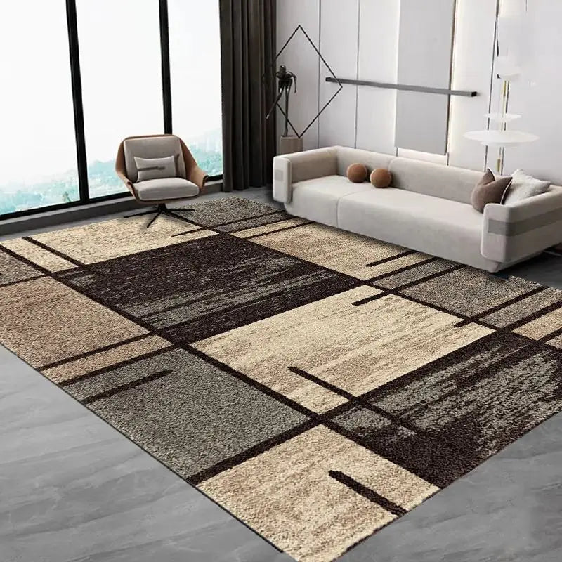 VIKAMA Nordic Simple Alfombra Sala de estar Mesa de centro Franela Alfombra grande Antideslizante Dormitorio Mesita de noche Alfombrilla Decoración del hogar