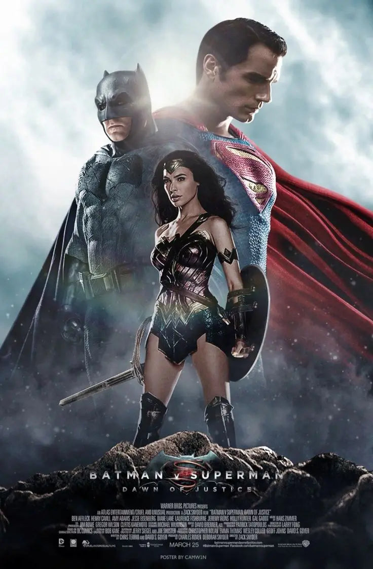 Superman et Batman Super-héros Justice League DC Film Affiches Peinture sur toile Art mural moderne pour salon Décoration intérieure