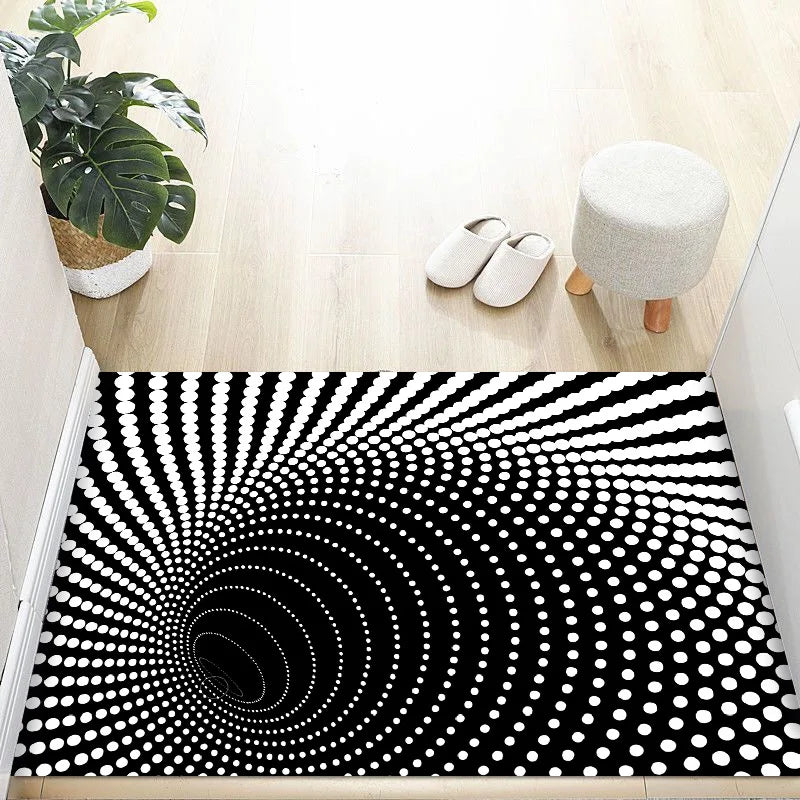 VIKAMA 3D Mareo Alfombrilla de Terciopelo de Cristal Duradera y Fácil de Limpiar Alfombrilla Antideslizante para Decoración del Hogar Alfombrilla para Puerta de Entrada