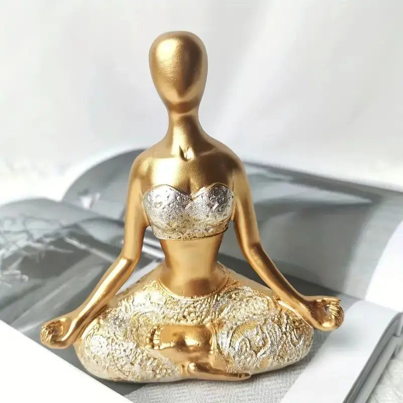 Adornos de yoga para niñas, decoraciones de mueble de televisión, figuras de arte corporal, adornos de yoga para meditación, decoraciones de oficina, figuras de niñas realistas