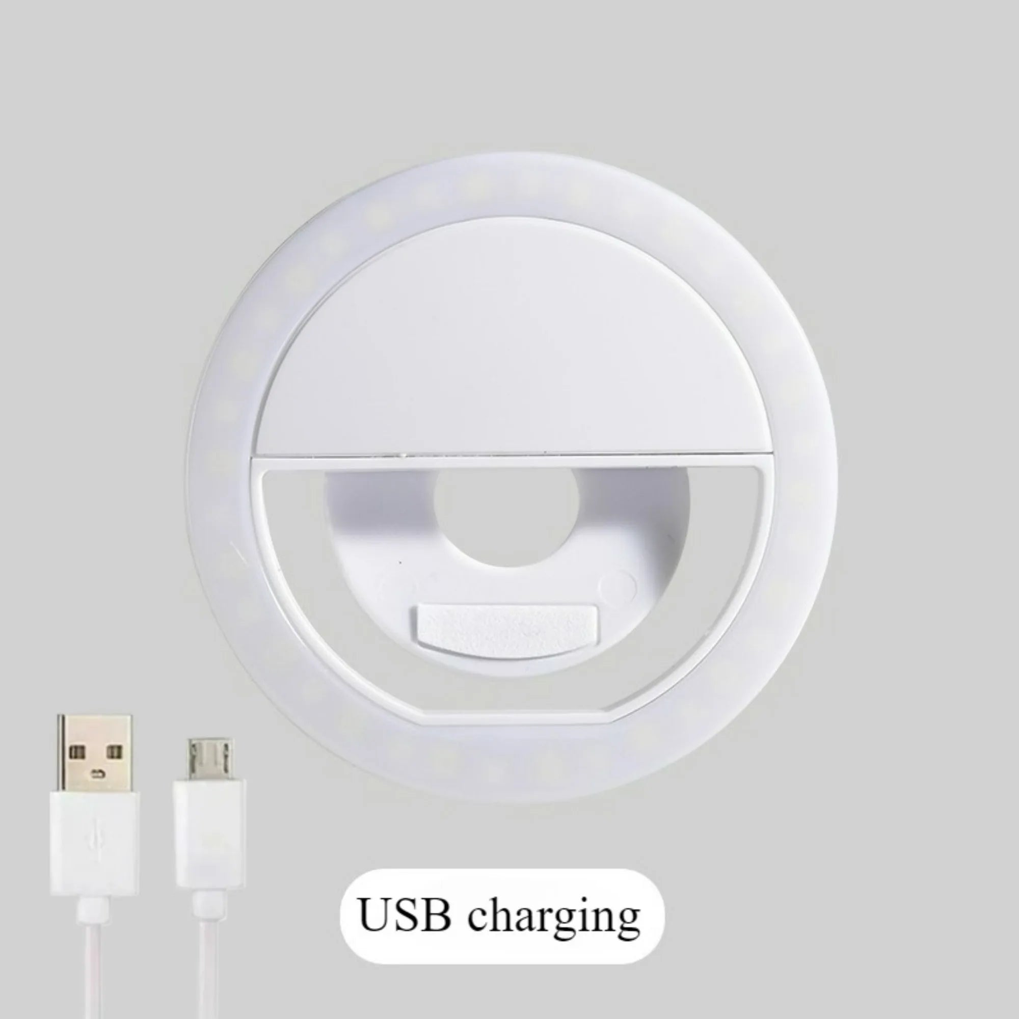 LED Selfie Fill Light USB Charge Led Selfie Ring Light Mobile Phone Live Broadcast Video LED Selfie Ring Lamp for All Smartphone
