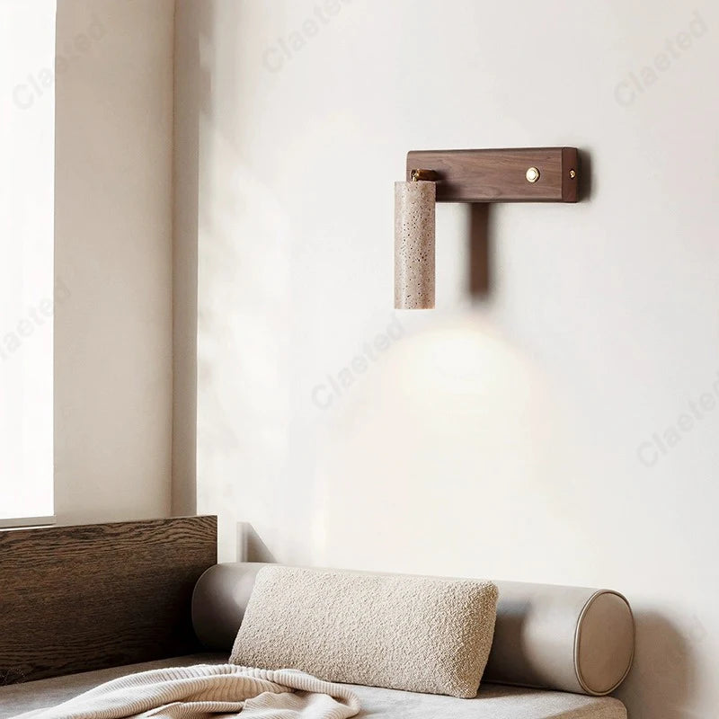 Nouvelle Applique Murale LED Jaune Pierre de Grotte avec Interrupteur Angle Réglable Lampes d'Éclairage Décoratif pour Maison Salon Chambre Chevet