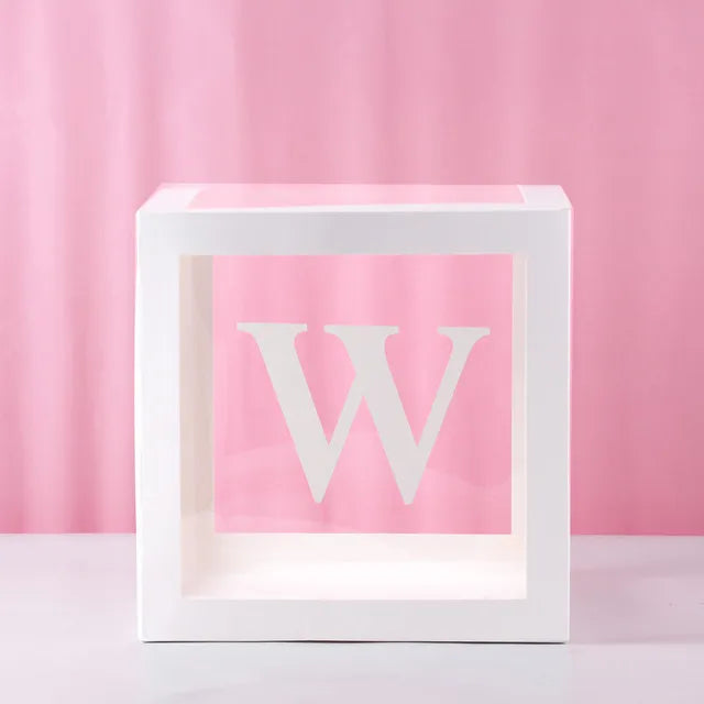 Cajas de globos para el primer cumpleaños para decoraciones de fiesta, bloques de globos para el primer cumpleaños con letra ONE, decoración para baby shower de niño o niña