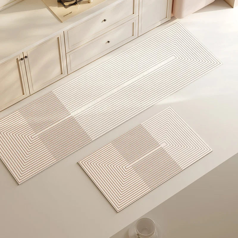 VIKAMA1/2PCS Tapete japonés de barro de diatomeas de viento simple, absorbente, de secado rápido, tapete de cocina largo, alfombrilla antideslizante para pies de inodoro y baño
