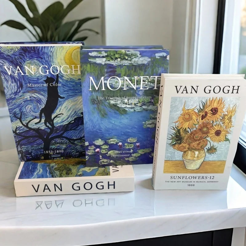 Matisse Monet Boho Luxury Decorative Books Interior Decoration Fake Book Storage Box Coffee Table Aesthetic Ornament Home Decor