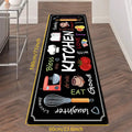 VIKAMA 1/2 alfombrillas de cocina estampadas, duraderas y resistentes al desgaste, alfombrilla de cocina para el hogar, alfombra para cuarto de lavado, decoración del hogar