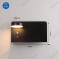 Appliques murales LED avec interrupteur et interface USB, luminaire de mode blanc noir, éclairage de couloir, luminaire d'art, Wandlamp