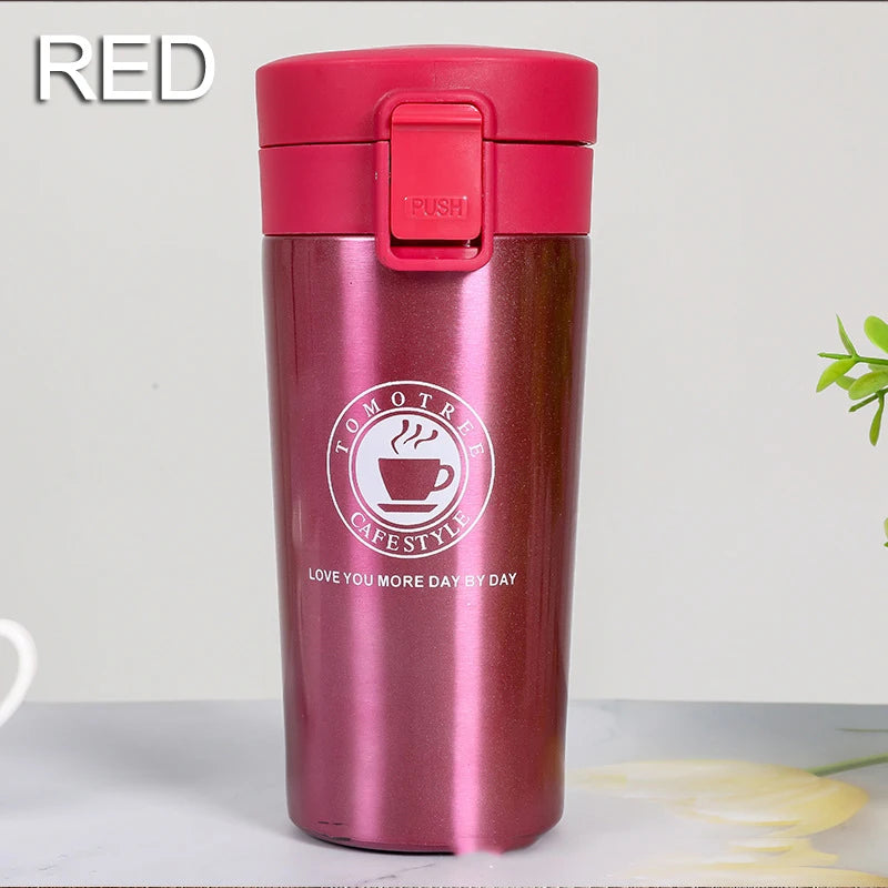 0.5L Thermal Mug Double Wall 304 Stainless Steel Coffee Cup Vacuum Flask Thermos Water Bottle Tea Coffee Leak-proof Thermos Mug
