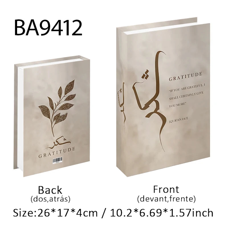 Islamic Decorative Books Kaaba Mosque Luxury Fake Book Storage Box Interior Decoration Coffee Table Bedroom Ornaments Room Decor