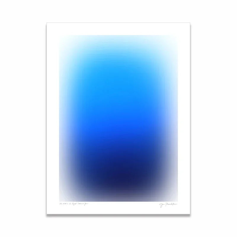 Moderne, Minimaliste, Art Mural, Dégradé Tourbillon Bleu Orange, Impression sur Toile HD, Salon, Décoration de Chambre