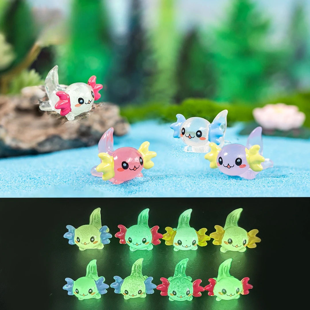 10/50Pcs Simulation Luminous Resin Spider Fairy Garden Miniature Ornaments Decoration DIY Jewelry Making Blind Bag accessories