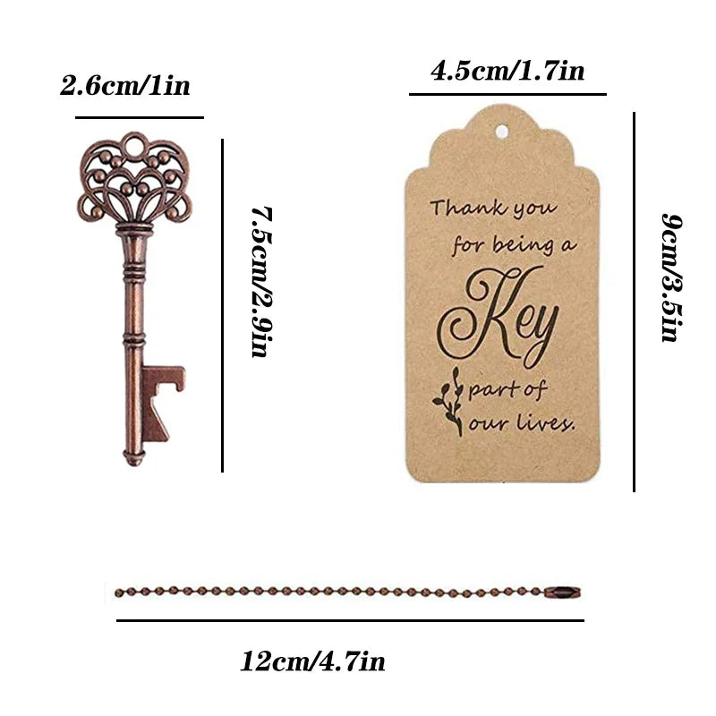 50 décapsuleurs en forme de couronne, ouvre-bouteille de bière et de vin, cadeaux de mariage pour les invités, décoration rustique de maison et de fête