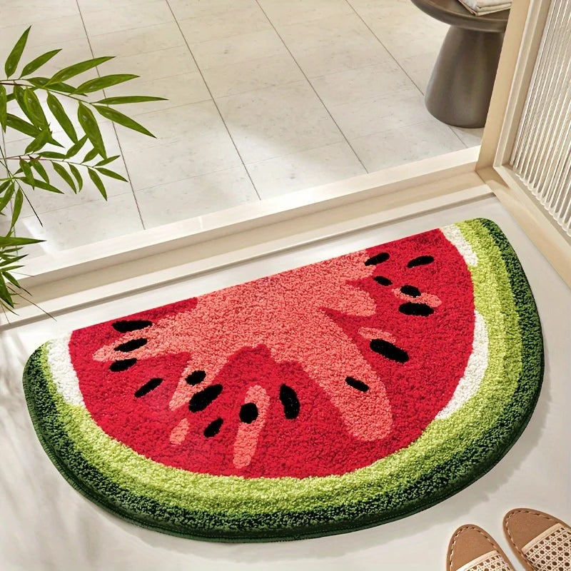 Felpudo de frutas frescas VIKAMA, felpudo de colores brillantes, alfombrilla de baño suave y absorbente, alfombra de dormitorio, alfombra de suelo para decoración del hogar.