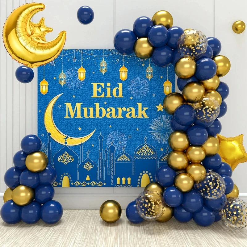 Ballons Aïd Moubarak Fond Ramadan Kareem Décoration Ramadan Moubarak Musulman Islamique Joyeux Aïd Festival Fête Fournitures 2025