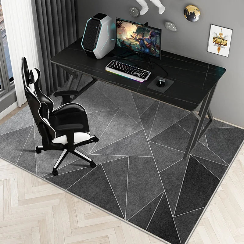Tapis géométrique VIKAMA, chaise d'ordinateur de bureau, chaise de jeu, tapis antidérapant, tapis de pied rectangulaire en velours de cristal pour chambre.