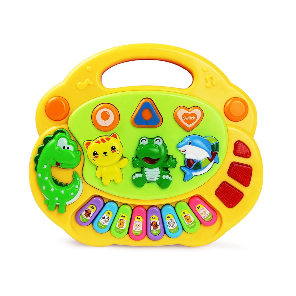 Juego de Teclado de Piano de Dibujos Animados para Niños con Luces Intermitentes, Música, Sonidos de Animales, Juguetes Musicales para Bebés, Juguetes Educativos, Regalos para Niños