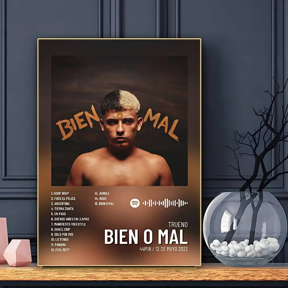 Affiche du chanteur Thunder, art mural adhésif, impression imperméable, décoration esthétique pour maison, salon, chambre, bar