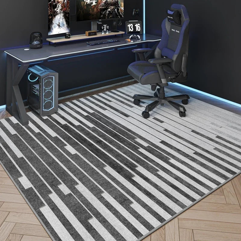 Alfombra para sala de juegos VIKAMA - Tapete para sala de estar de estilo simple - Alfombra duradera y lavable para sofá y mesa de café - Decoración del hogar