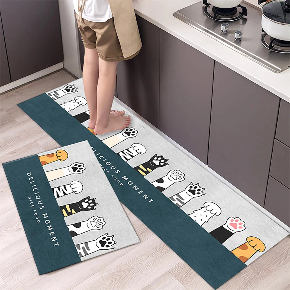 Alfombra de suelo de cocina VIKAMA, alfombra de entrada para sala de estar y dormitorio, decoración del hogar, alfombra larga pequeña para pasillo de lavadero