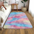 Alfombra Pequeña Negra VIKAMA - Alfombra Suave de Felpa para Dormitorio Infantil o Mesita de Noche, Alfombra de Bienvenida para Entrada Interior, Accesorio de Decoración del Hogar