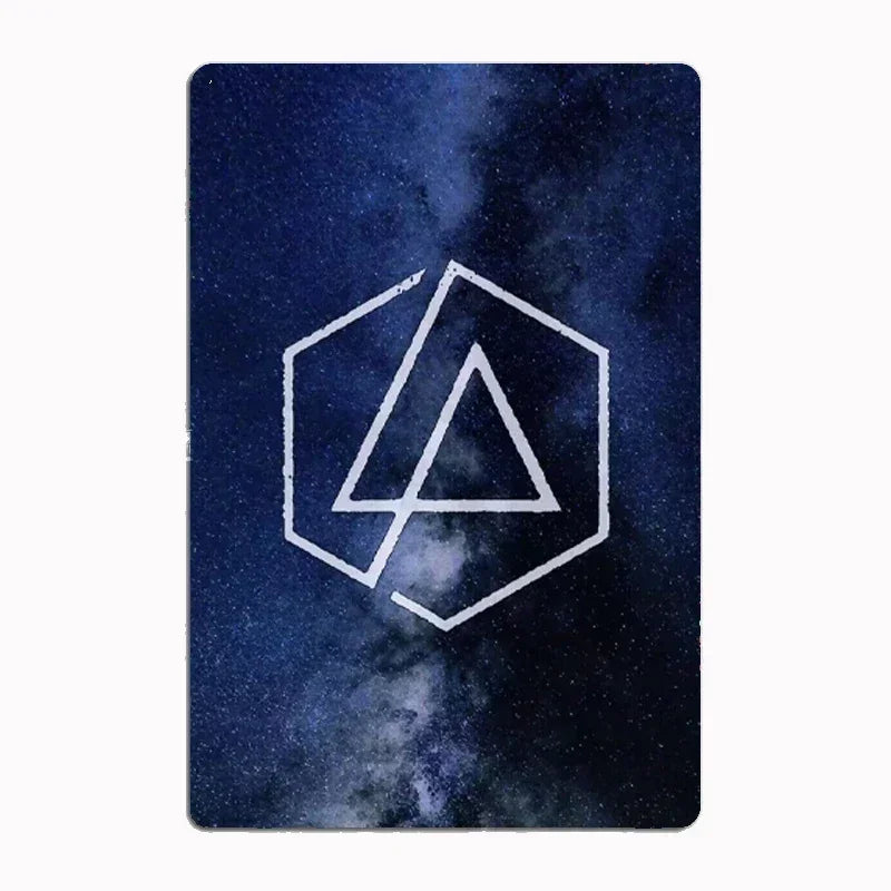 Linkin P-Park Tin Sign Plates by MusicCharmDecor - Retro Metal Posters with Iconic Lyrics & Stage Art, Stylish Design