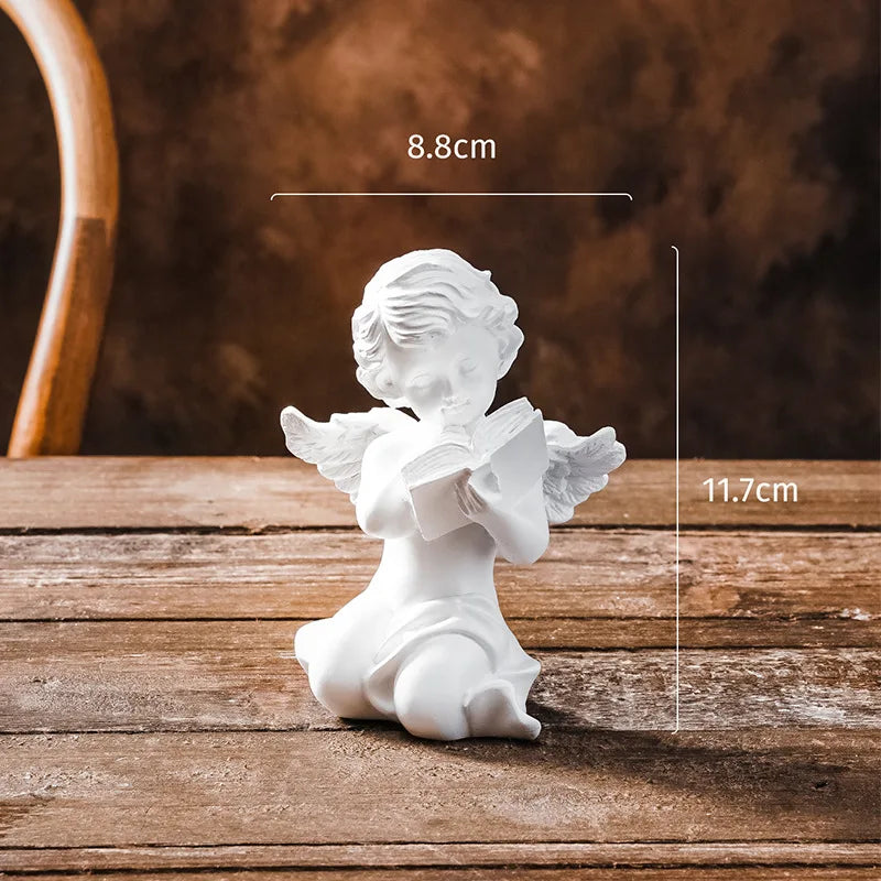 Statue d'ange : coulée à la main en résine durable. Nous sommes des statues d'anges, priez pour votre intérieur.