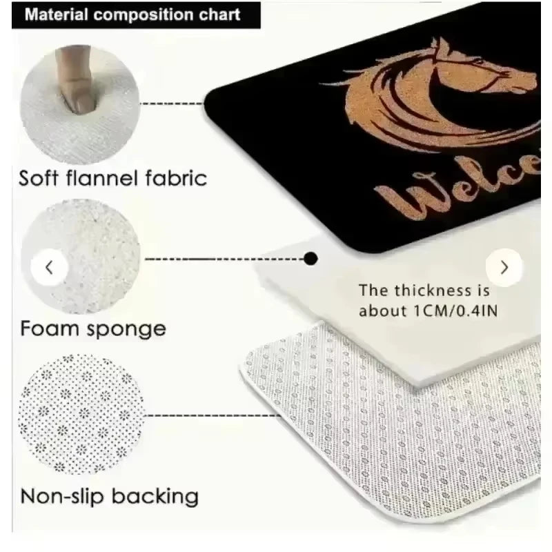 VIKAMA 2D Optical Illusion Endless Cave Design Doormat Rug For Bedroom Carpet For Live Room Floor Mat Welcome Mat Home Decor