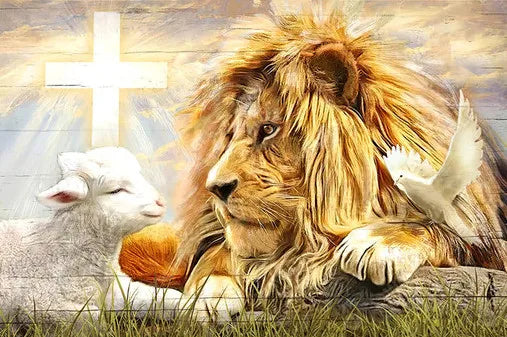 Classic Christian Wall Art Bible Jesus Lion And Warrior Oil On Canvas Posters And Prints Living Room Decoration Gifts