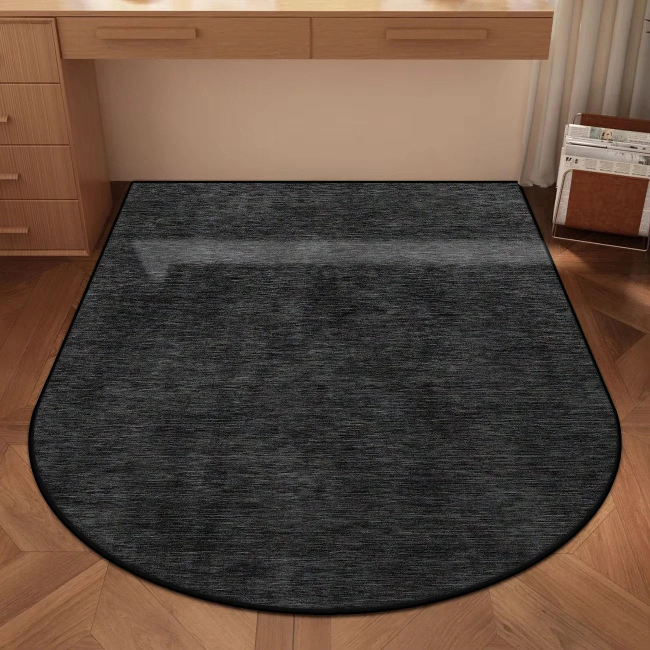 VIKAMA Alfombrilla Lisa en Arco para Alfombra, Escritorio de Estudio y Silla, Alfombrilla de Protección para Silla Giratoria de Oficina, Estudio, Decoración del Hogar