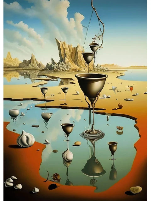 Surréalisme Œuvre d'Art Célèbre de Salvador Dalí Affiches et Impressions Toile Peinture Tableaux Muraux pour Salon Décoration Intérieure