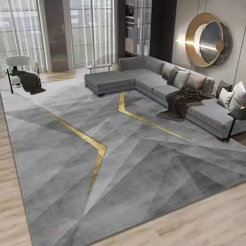 Tapis de salon géométrique simple en cristal, tapis de chambre à coucher, de bureau, d'entrée, résistant à la saleté, antidérapant