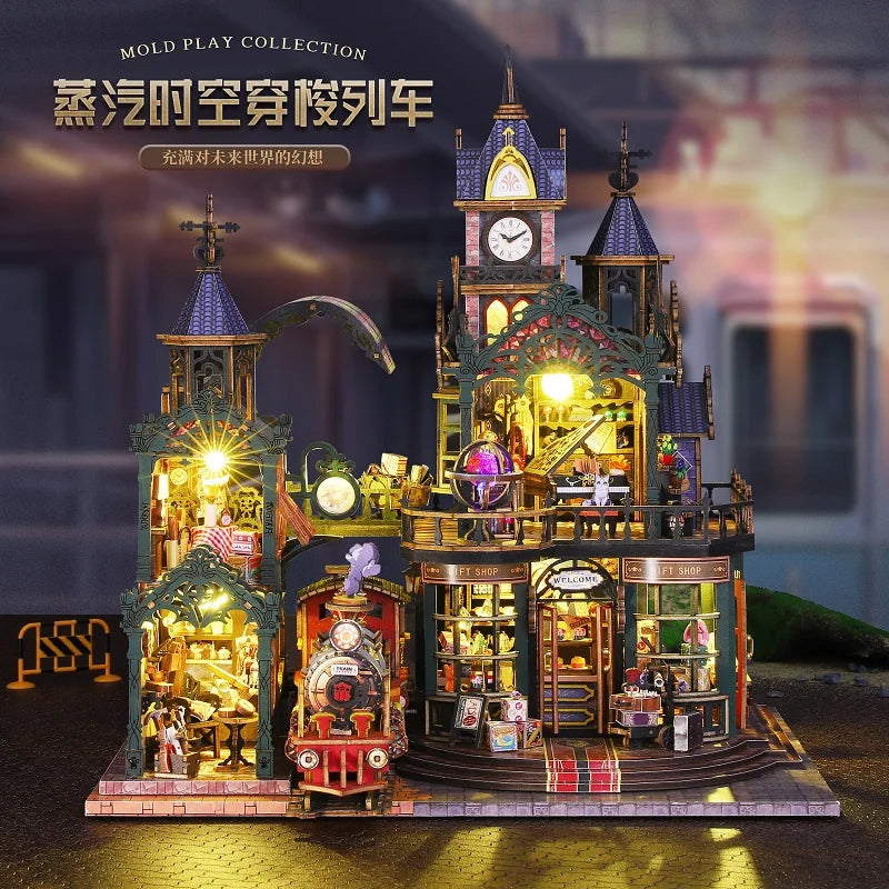 Rincón de lectura DIY - Callejón de ciudad de fantasía, sujetalibros de puzle 3D para estantería, idea de regalo creativa para Navidad y Black Friday