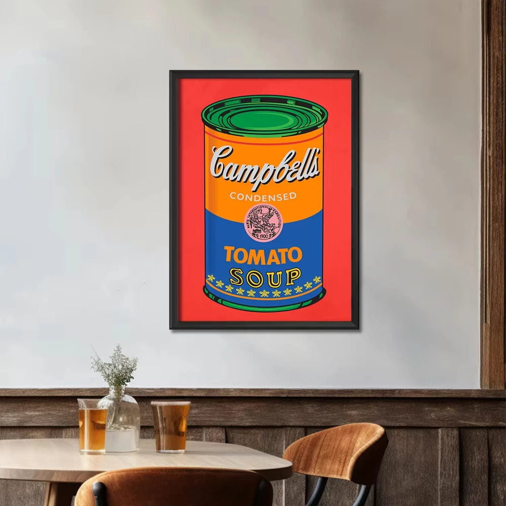 Andy Warhol Pop Art Tomato Soup Poster Canvas Painting Vintage Kitchen Art Aesthetic Decor Home Room Wall Decoration Retro Decor