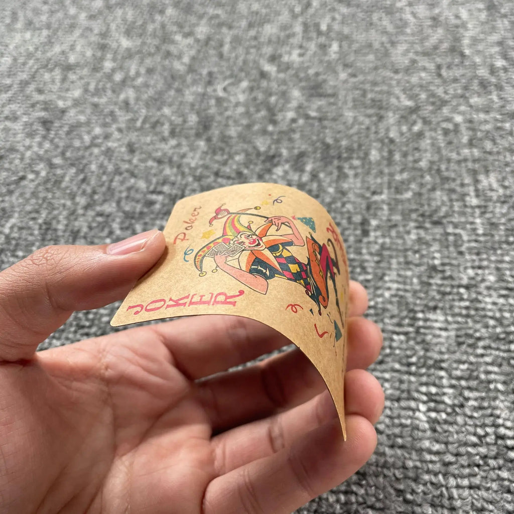 Cartes à jouer en papier kraft Cartes à jouer emballées dans une boîte en papier 57x87mm