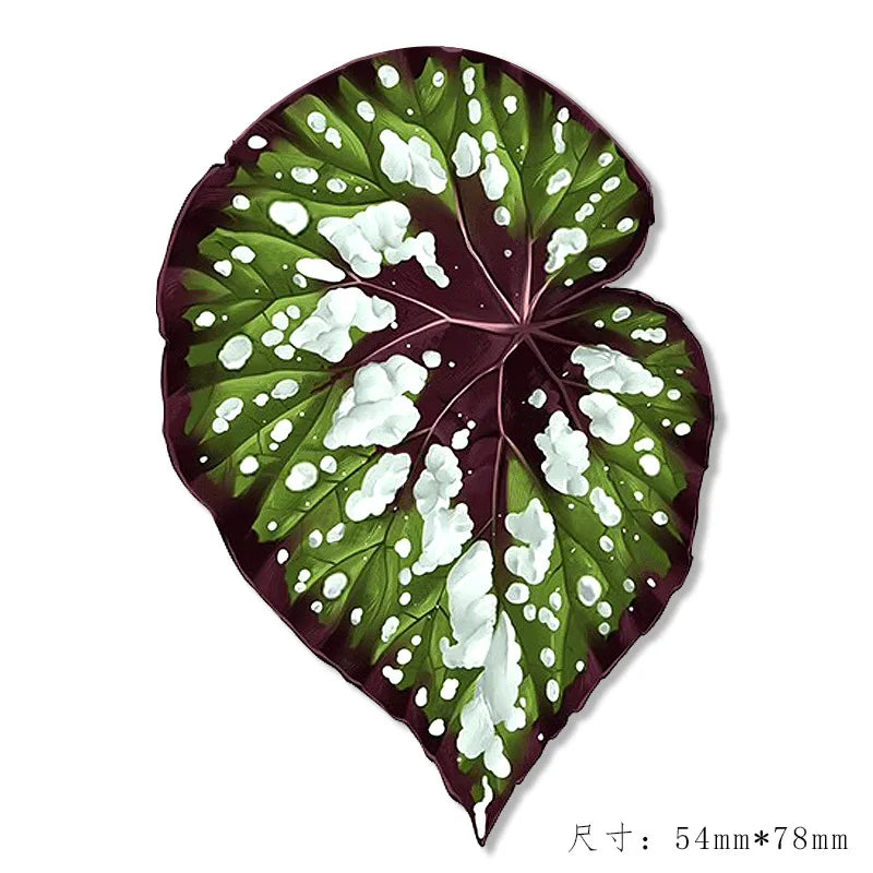 Pegatina magnética de nevera con forma de seta de planta simulada, regalo creativo, pegatina plana de nevera con forma de hoja simulada, decoración del hogar