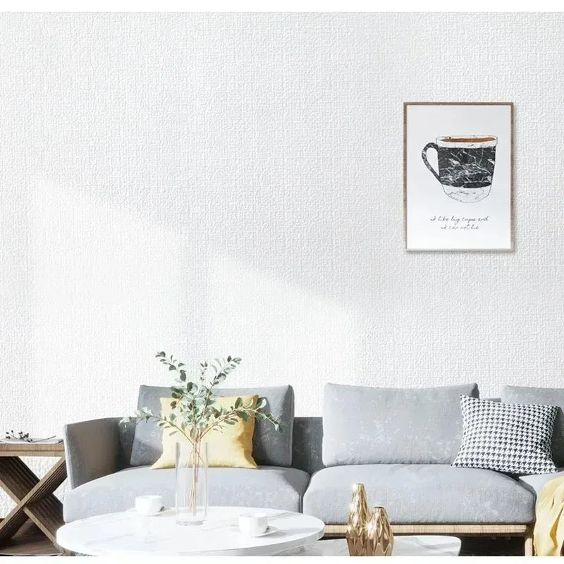 Panel de pared de espuma autoadhesivo de 50 cm de ancho 3D de lino PVC texturizado, impermeable, insonorizado, removible para sala de estar, dormitorio, decoración del hogar