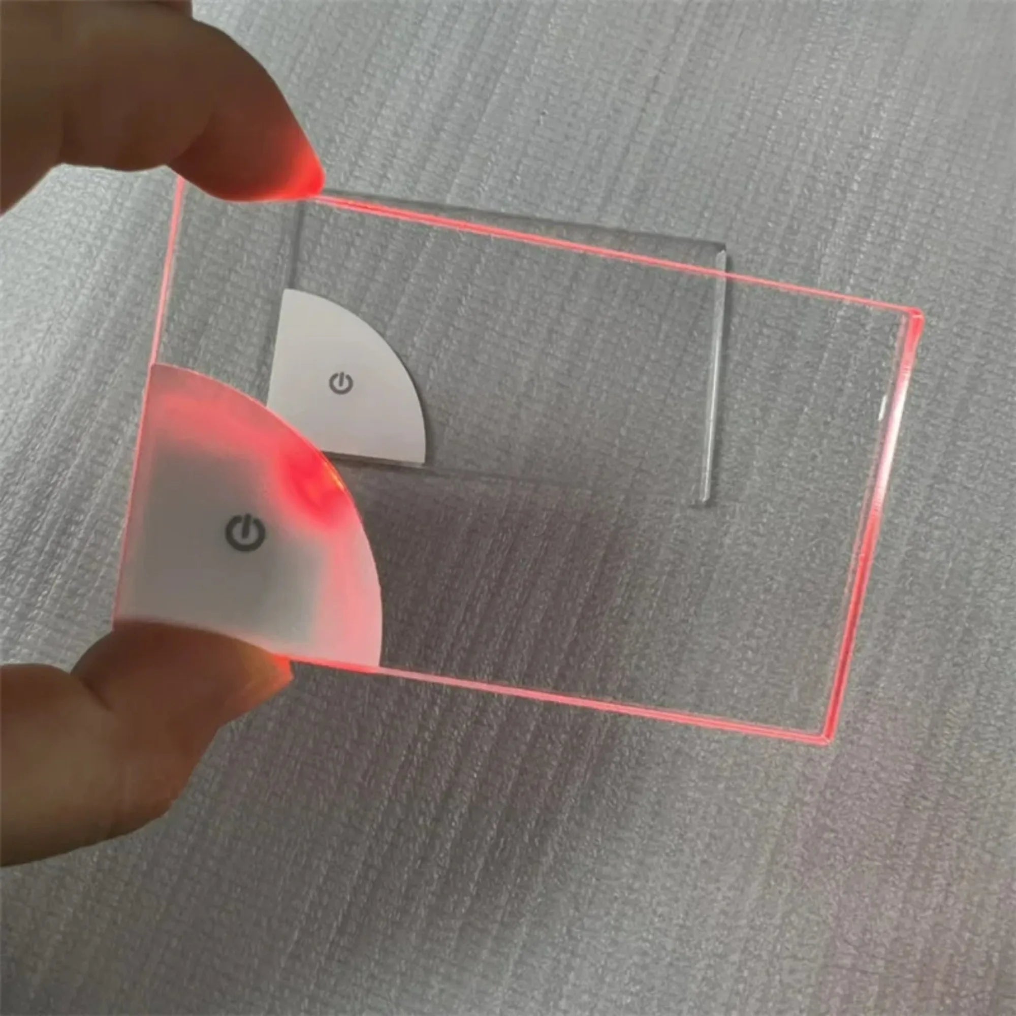 Multicolor LED Glowing Business Card Light Transparent Name Tag Board Battery Power DIY Gift for Husband Boyfriends Dady Gift