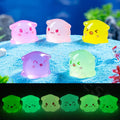 6-20 Piezas Miniaturas Figuritas Bonito Pulpo Luminoso de Dibujos Animados Adornos de Paisaje Decoraciones para el Hogar Accesorios de Decoración de Habitaciones Regalos