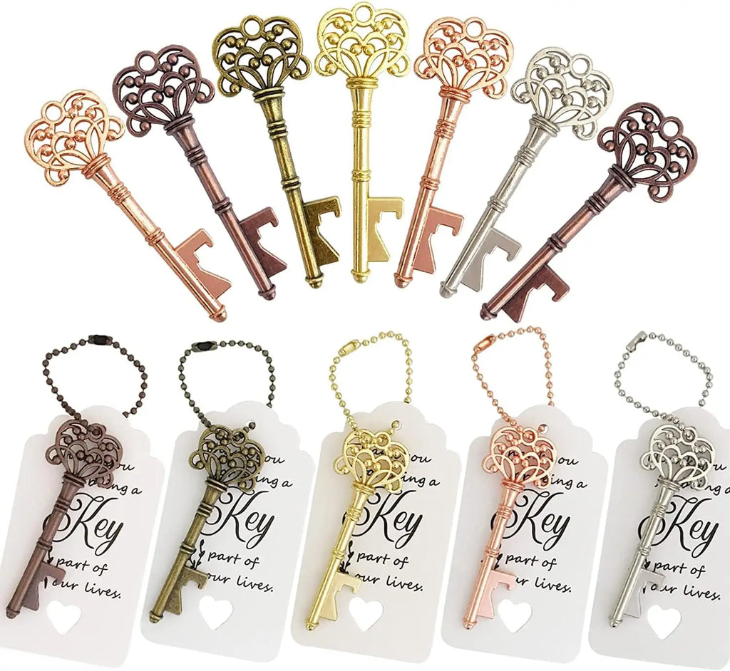 50 décapsuleurs en forme de couronne, ouvre-bouteille de bière et de vin, cadeaux de mariage pour les invités, décoration rustique de maison et de fête