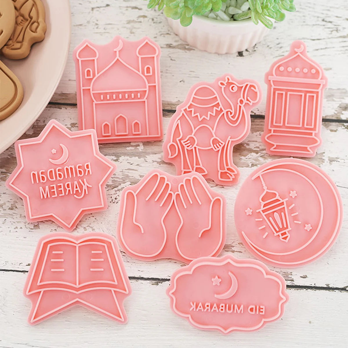 Emporte-pièces Eid Mubarak pour biscuits, outils de cuisson DIY, décorations de Ramadan pour la maison, Aïd al-Adha 2024, décorations de fête islamiques musulmanes.