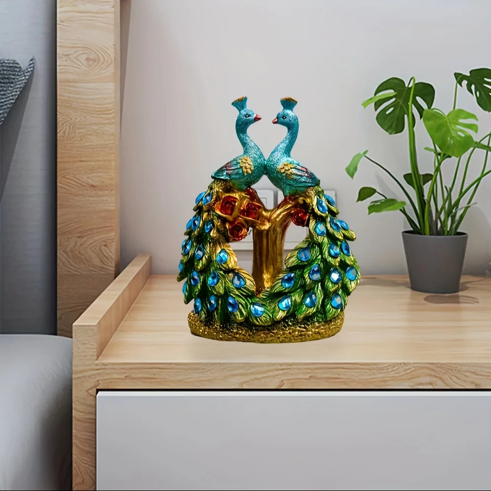 Adornos de pavo real de resina, adornos de pavo real, adornos navideños, adornos de Navidad, amantes de los pavos reales, regalos de pavos reales.