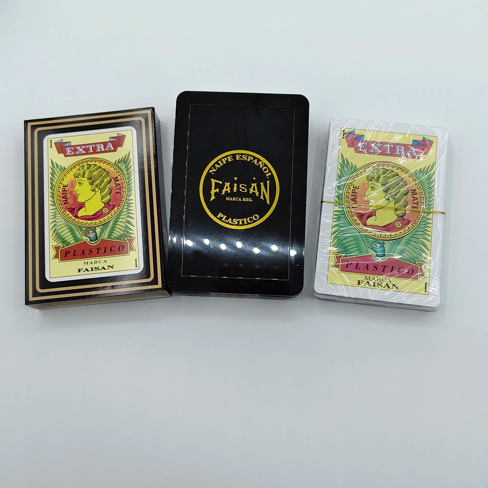Cartes à jouer de poker en PVC étanche de qualité supérieure 62x95mm, jeu de 40 cartes espagnoles, cartes de jeu pour fête de famille